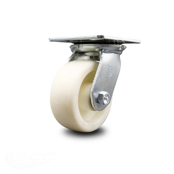 5 Inch Heavy Duty Top Plate Nylon Swivel Caster with Ball Bearing